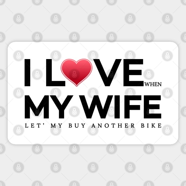 I love my wife, awesome husband, funny family Magnet by Lekrock Shop